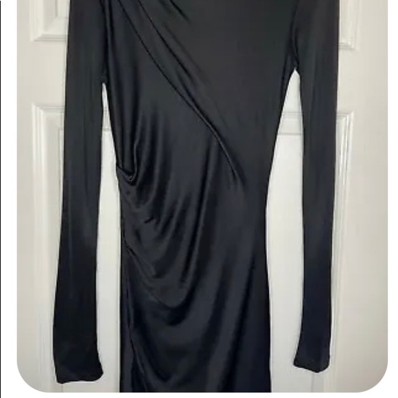 T Alexander Wang Shiny Ruched Stretch Draped Jersey Pencil Skirt BodyCon Dress S - Picture 5 of 11